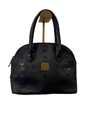MCM Black Dome Handbag Satchel